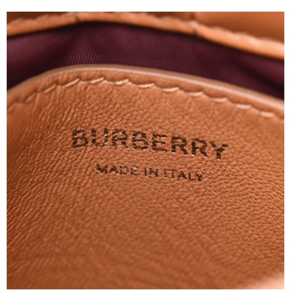 Burberry Lambskin Quilted Mini Lola Bucket Bag Maple Brown - Picture 5 of 8